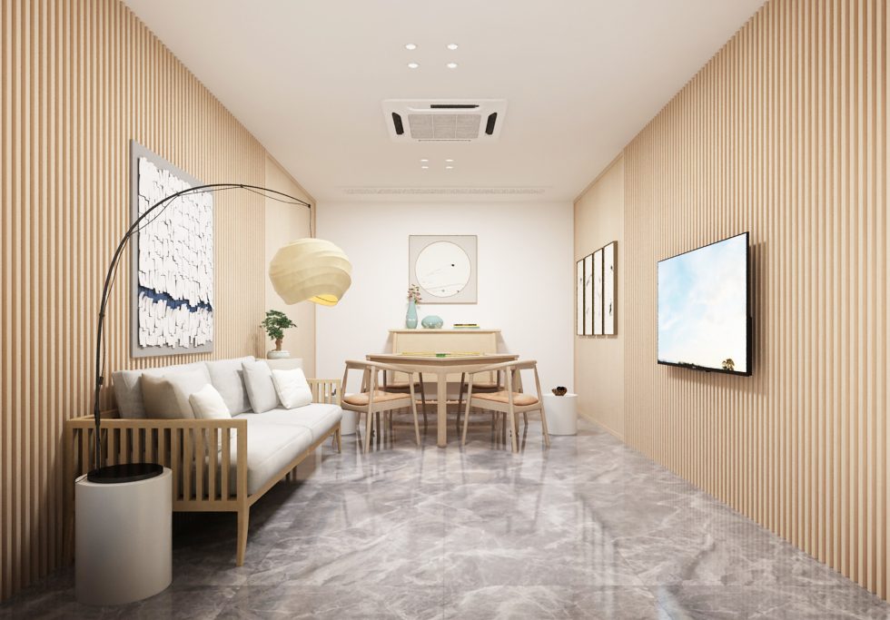 羅湖黃貝嶺現(xiàn)代田園米黃暖色棋牌室裝修設(shè)計