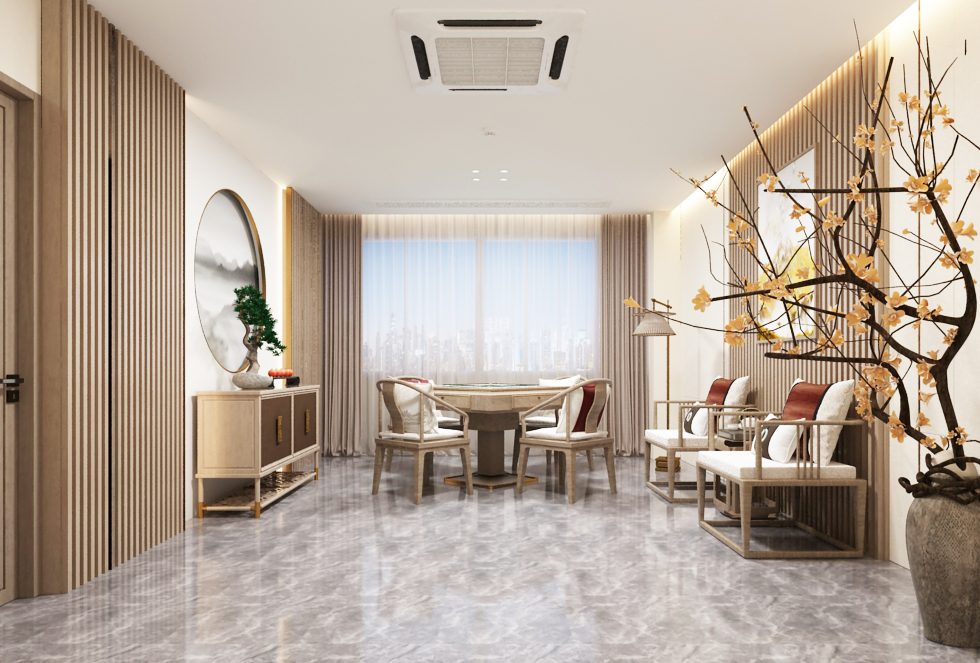 羅湖黃貝嶺新中式風(fēng)格簡約的棋牌室裝修設(shè)計