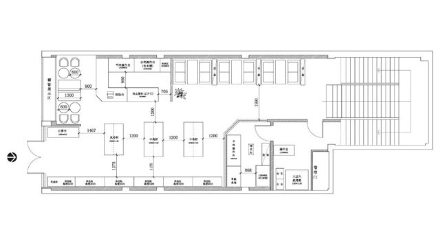 羅湖區(qū)筍崗村小鎮(zhèn)面包店平面圖裝修設(shè)計