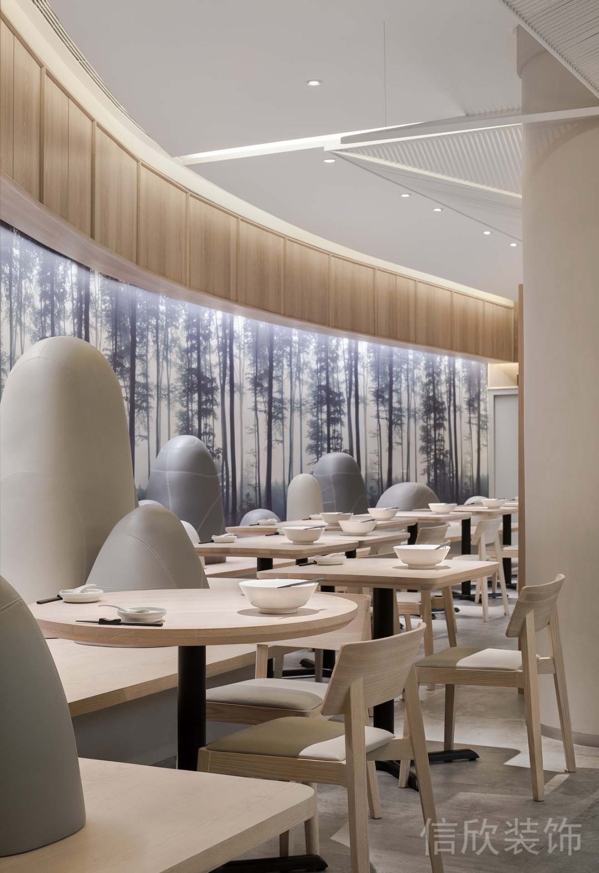 深圳羅湖萬(wàn)象城開開面館就餐角裝修設(shè)計(jì)