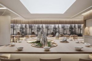 深圳羅湖萬象城開開面館中間大方桌裝修設(shè)計