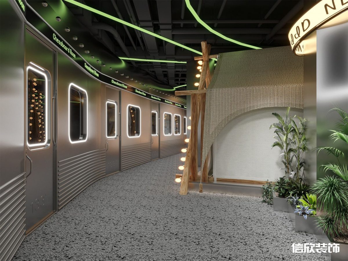 深圳鹽田沙頭角田園風(fēng)棋牌室過(guò)道裝修設(shè)計(jì)