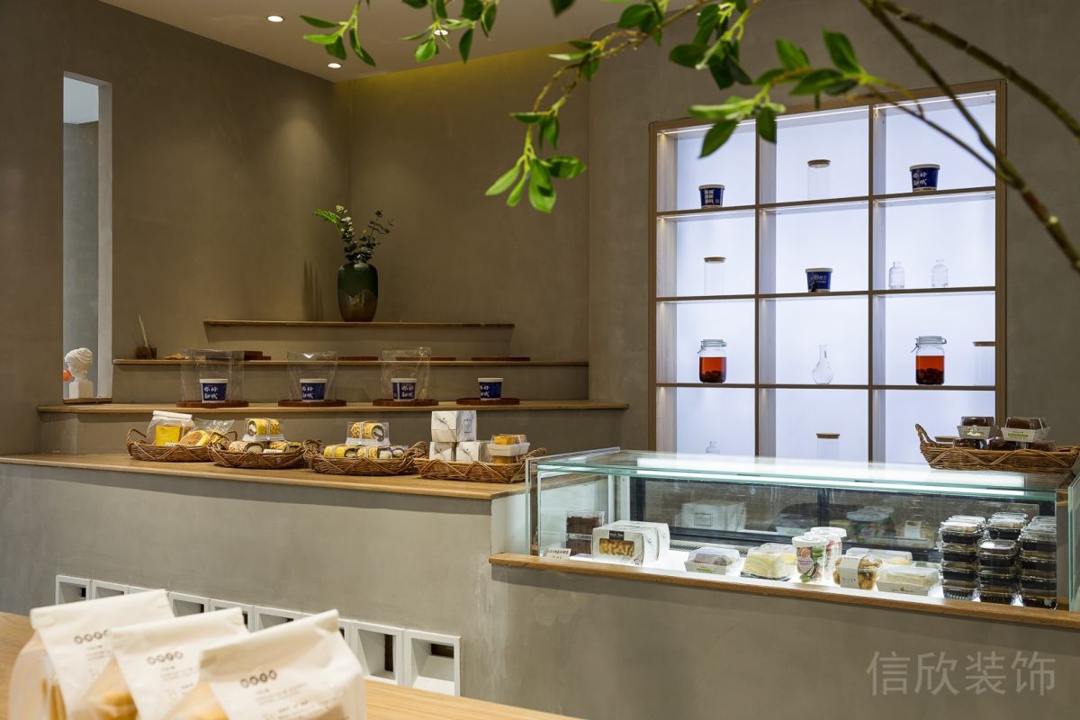 深圳南山白石洲茉里蛋糕店服務(wù)臺展示柜裝修