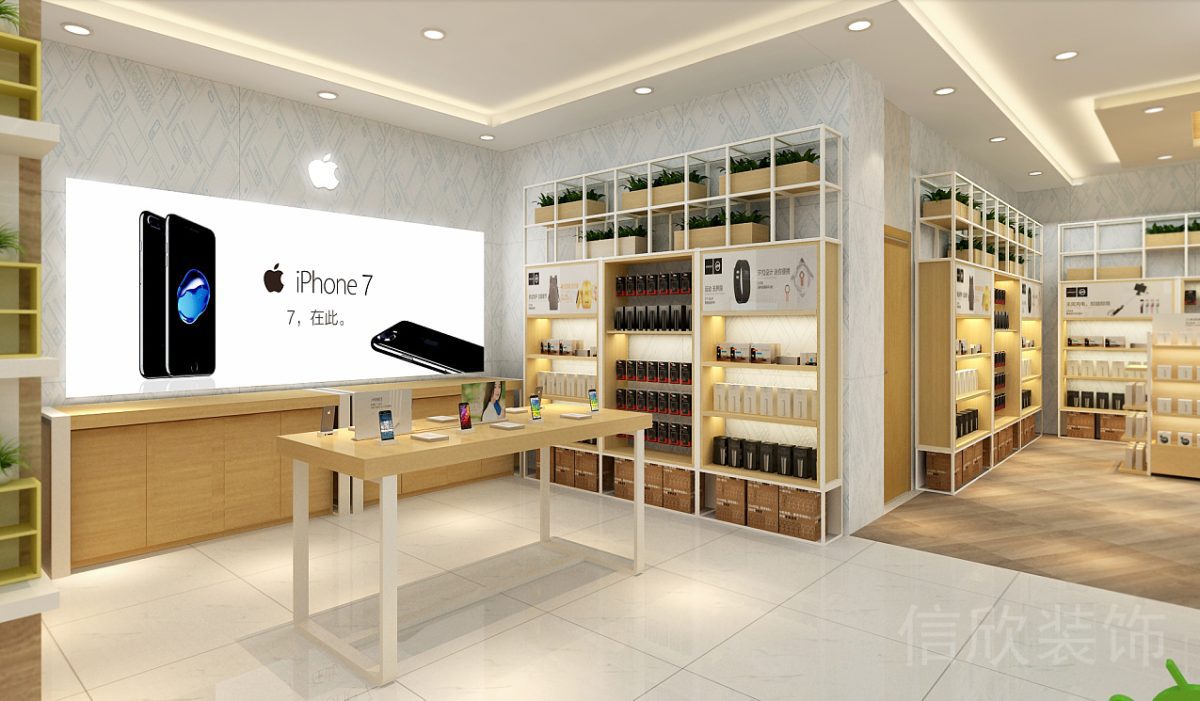 Vivo羅湖東門手機數(shù)碼店鋼木結構體驗操作臺