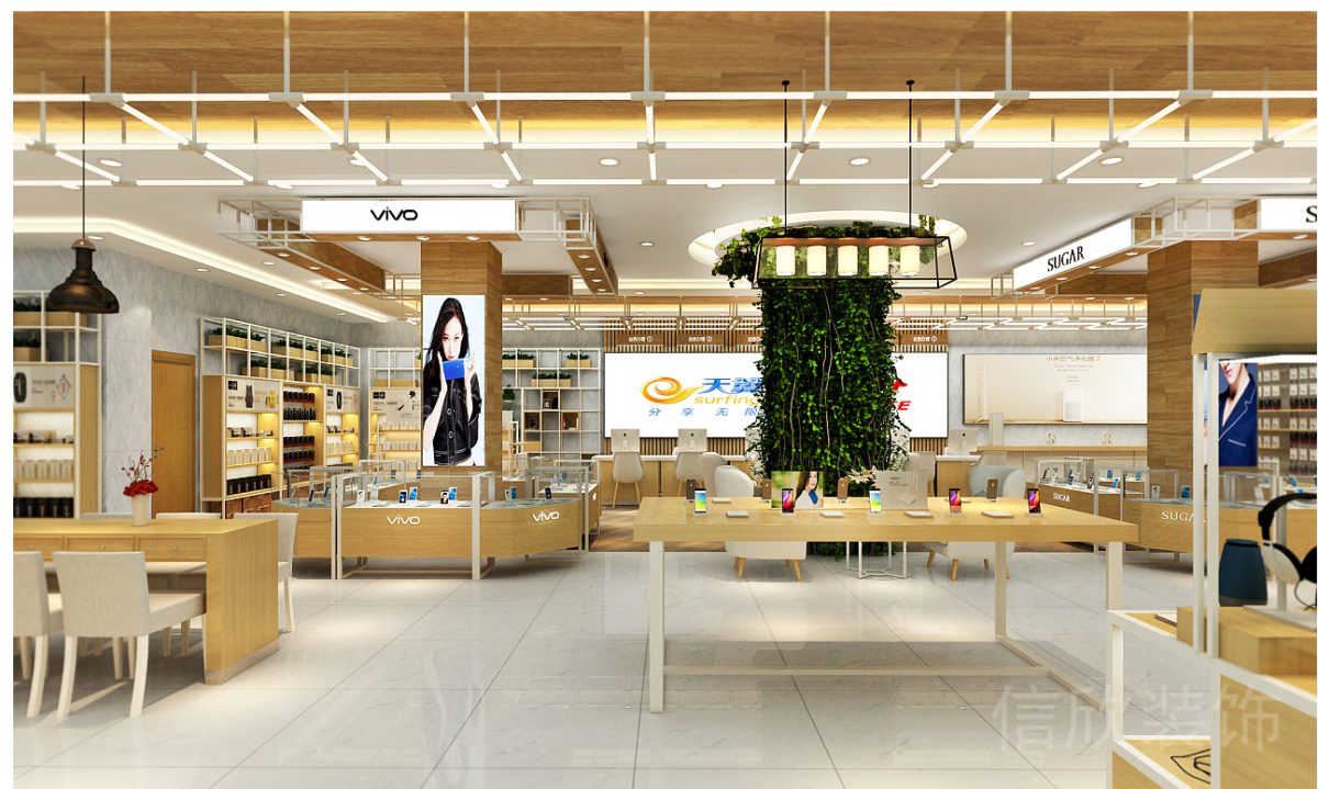 Vivo羅湖東門手機數(shù)碼店營業(yè)大廳裝修設計
