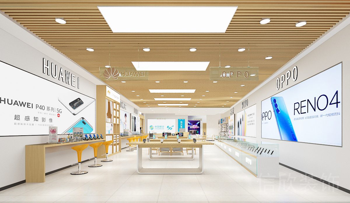 深圳南山前海萬(wàn)象城手機(jī)數(shù)碼店中島展臺(tái)