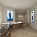 水貝名雅珠寶店弧形展柜裝修效果圖