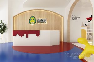 眾冠大廈愛樂樂享木質(zhì)培訓(xùn)機(jī)構(gòu)裝修前臺區(qū)燈飾效果圖