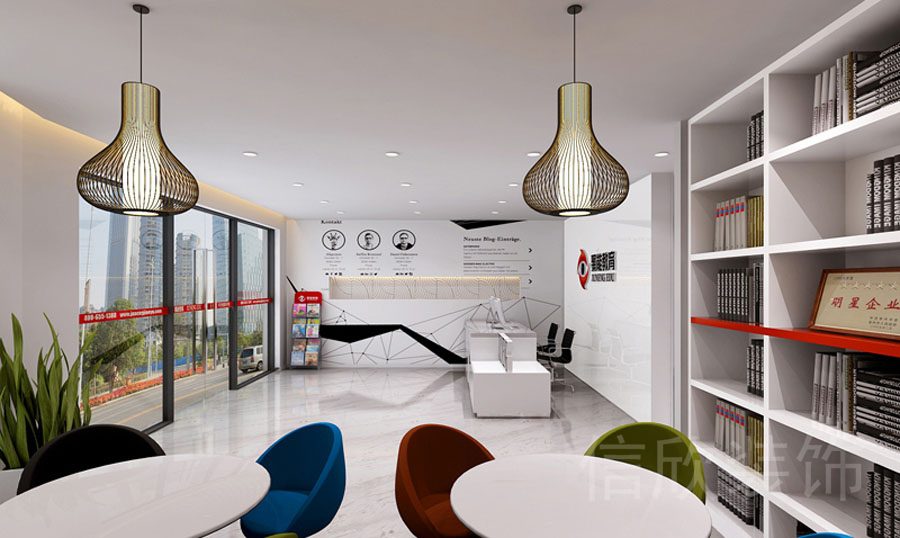 深圳市研祥智谷聚能教育青少年培訓(xùn)興趣班竹編吊燈前廳等待區(qū)域