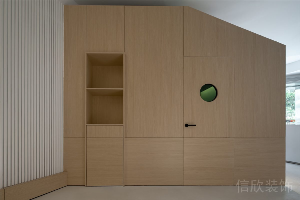 寶安區(qū)西鄉(xiāng)極唱聲樂培訓(xùn)中心木紋文件柜裝修圖