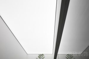 白色極簡風(fēng)辦公空間展示區(qū)軟膜天花吊頂裝修設(shè)計