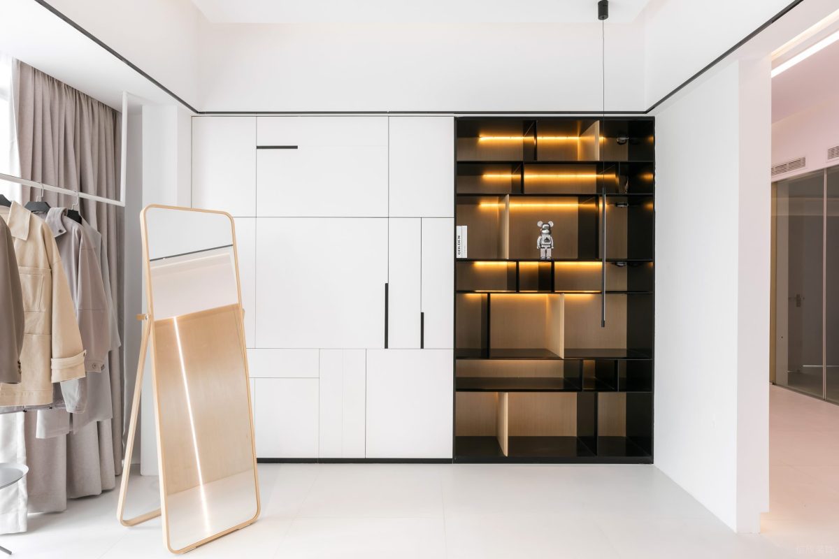 多隔層亞克力墻體內(nèi)嵌集成板辦公室裝修