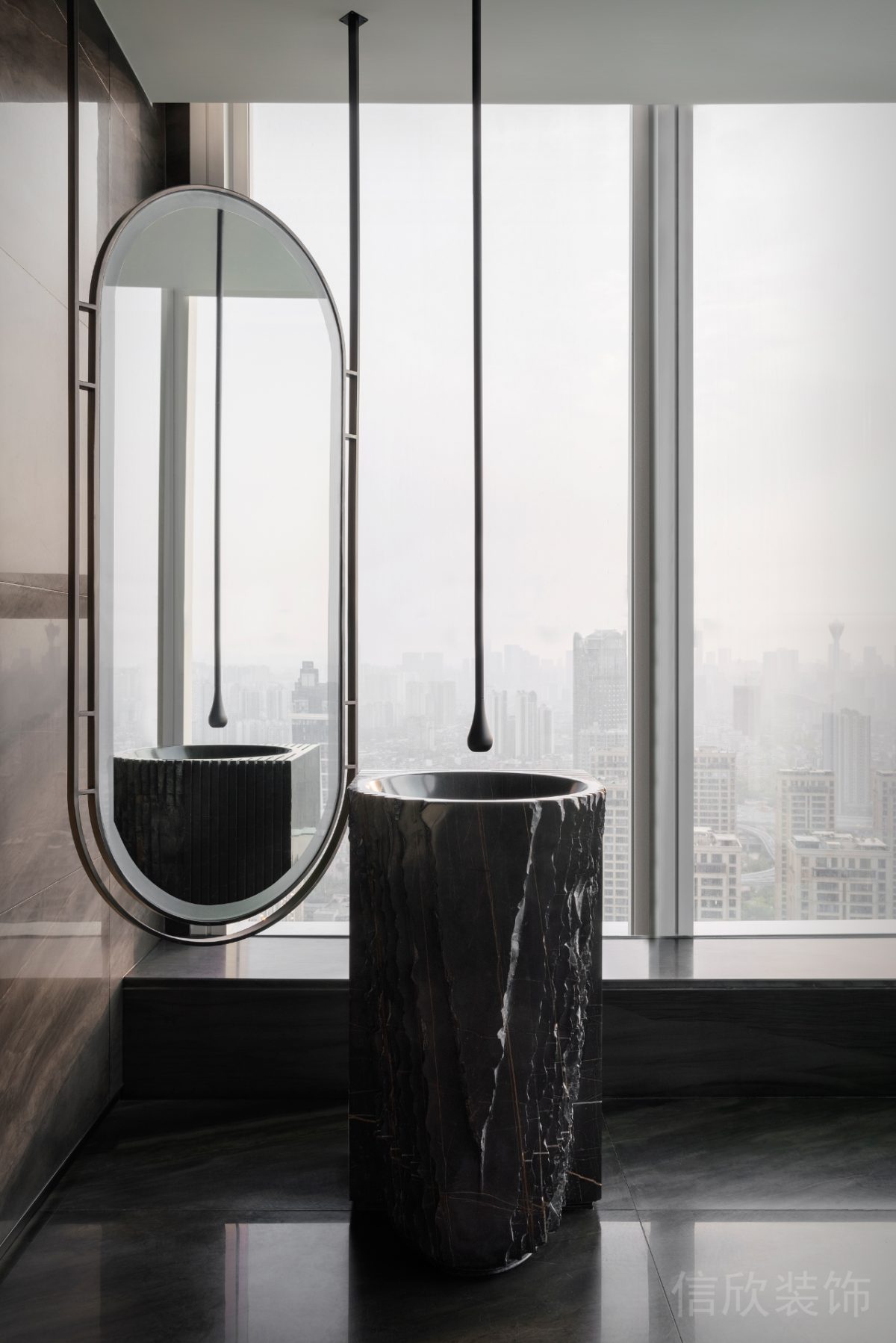 公共開(kāi)放休息區(qū)域天花吊頂洗手池大理石辦公室設(shè)計(jì)