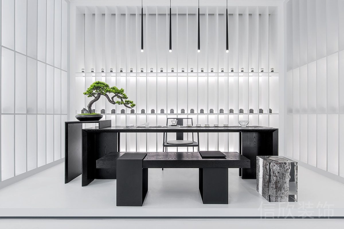 老板辦公室定制巖石家具柵格板設(shè)計(jì)