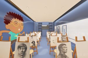 深圳藍(lán)眼睛美術(shù)培訓(xùn)中心培訓(xùn)教室裝修