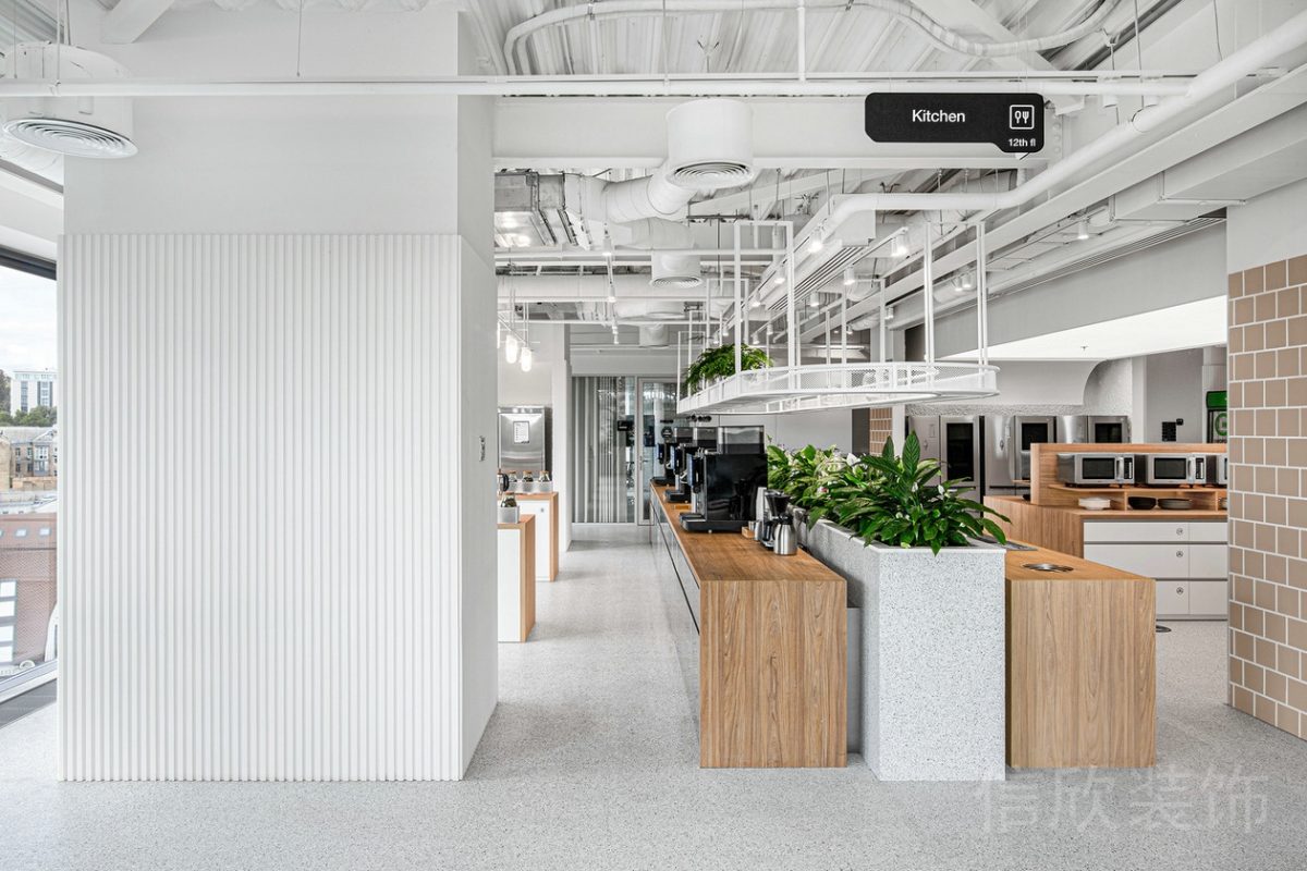 現(xiàn)代簡約風辦公空間餐廳吧臺裝修設計