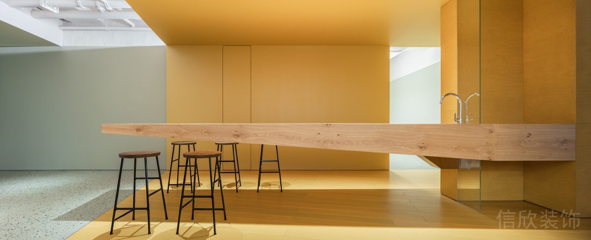 現(xiàn)代簡約風辦公空間茶歇吧臺裝修設計