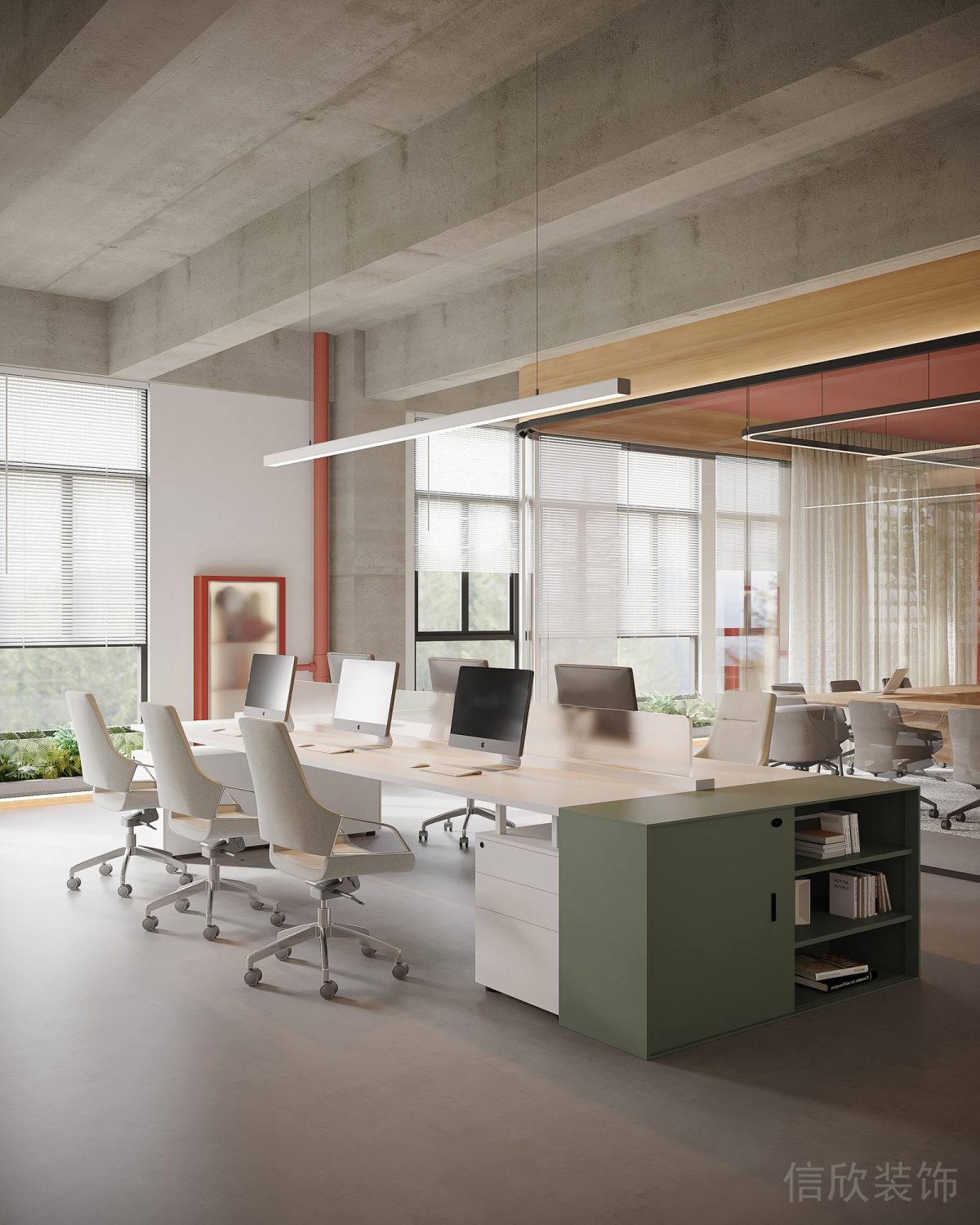 現(xiàn)代簡(jiǎn)約風(fēng)辦公室裝修設(shè)計(jì) 開放辦公區(qū)家具