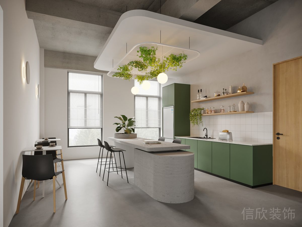 現(xiàn)代簡(jiǎn)約風(fēng)辦公室裝修設(shè)計(jì) 水吧區(qū)