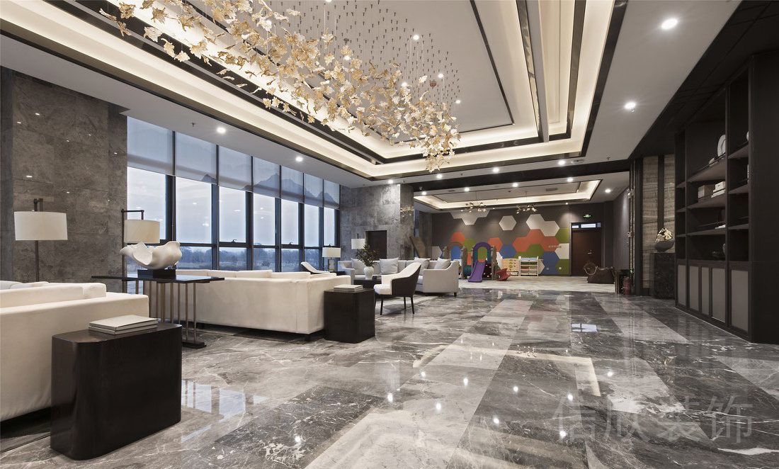 雪松大廈墨丁國際英語裝修設計休息區(qū)