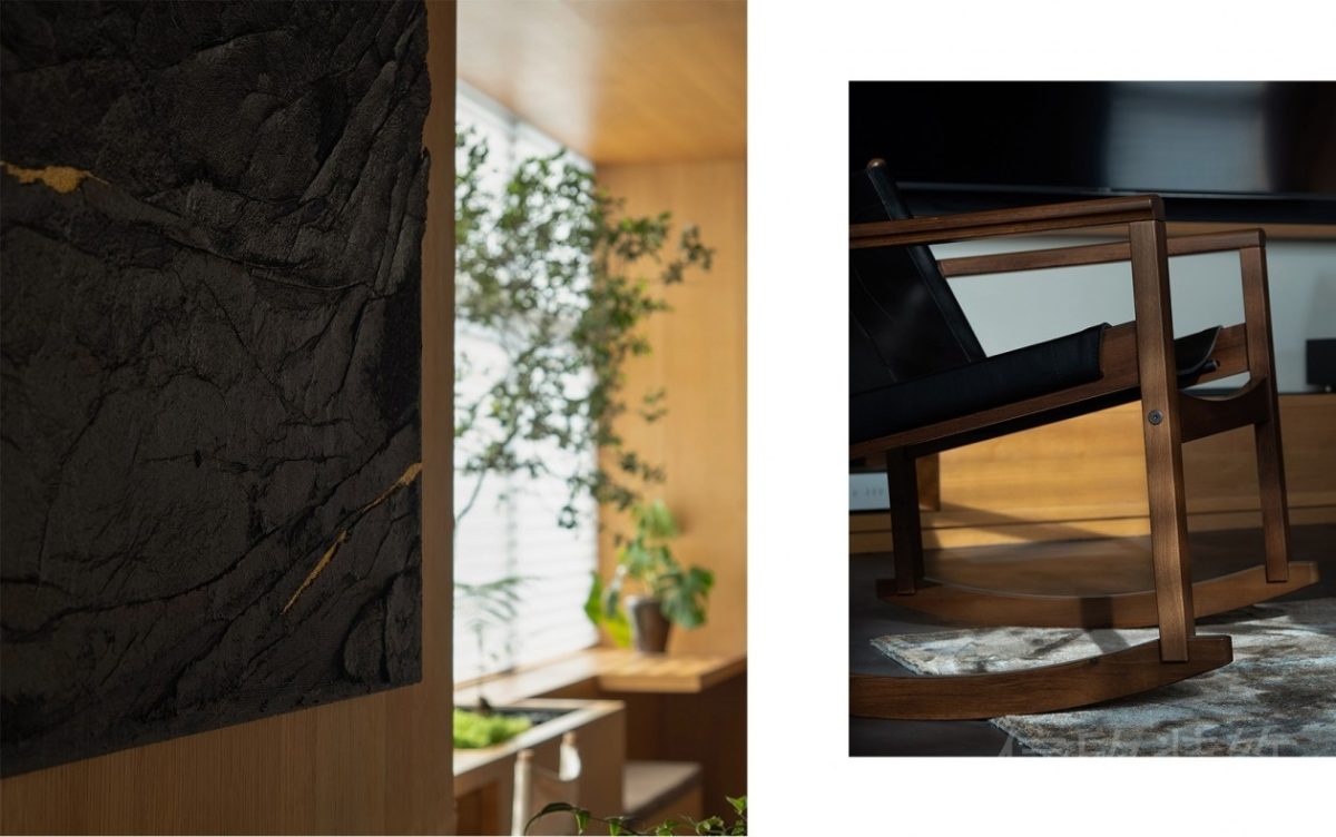 真皮小木可搖椅設(shè)計