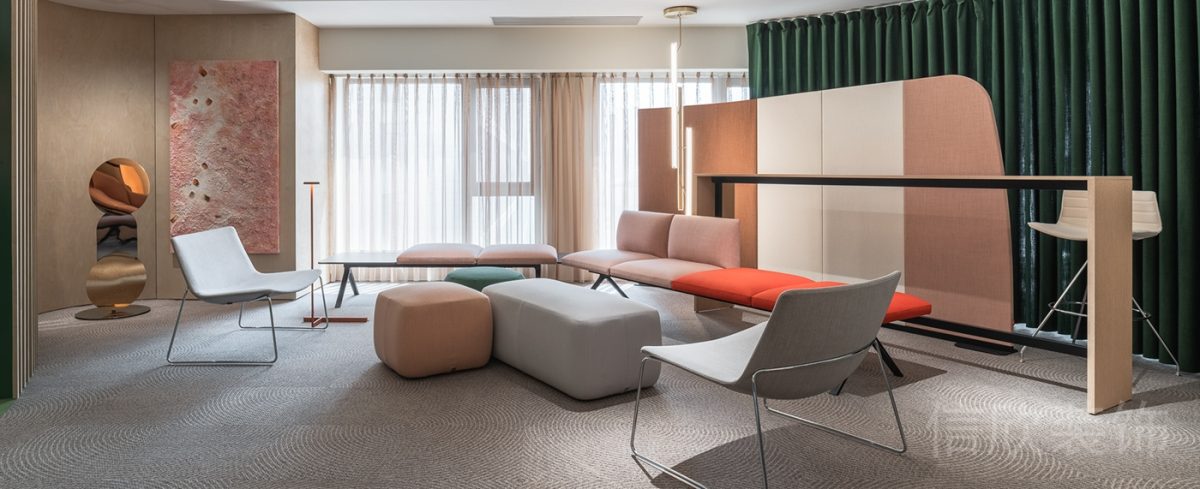 幾何線條藝術(shù)創(chuàng)意設(shè)計(jì)辦公室洽談室設(shè)計(jì)