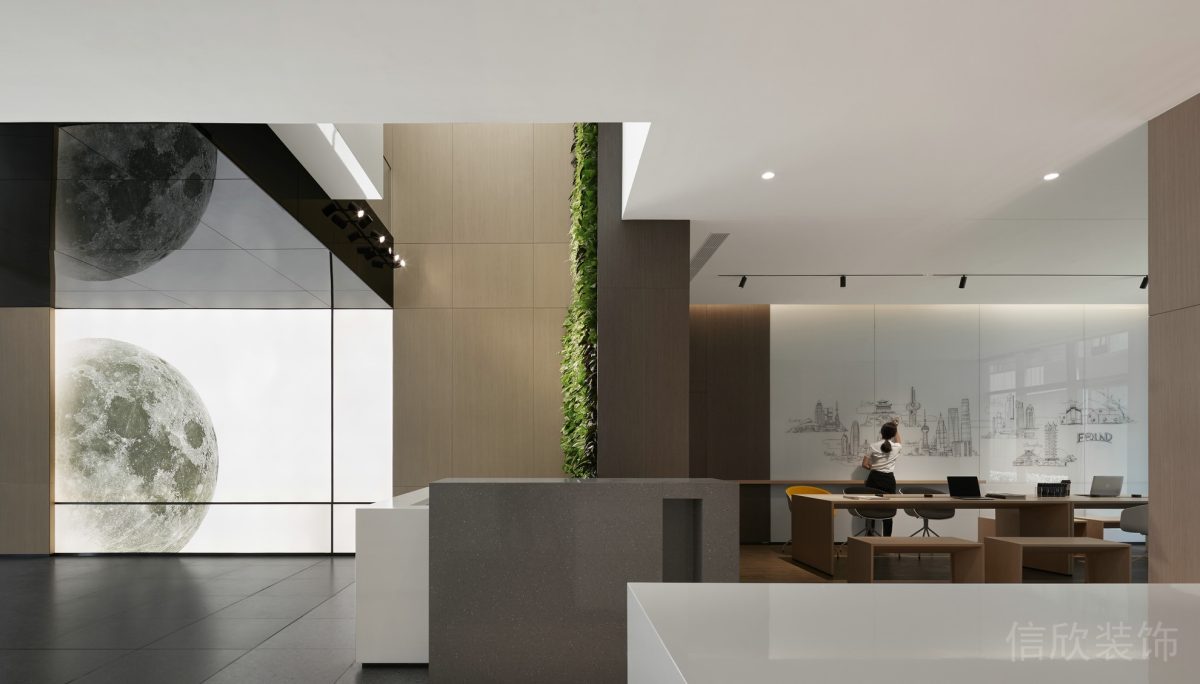 辦公室過道設(shè)計(jì)大理石光面簡約裝修