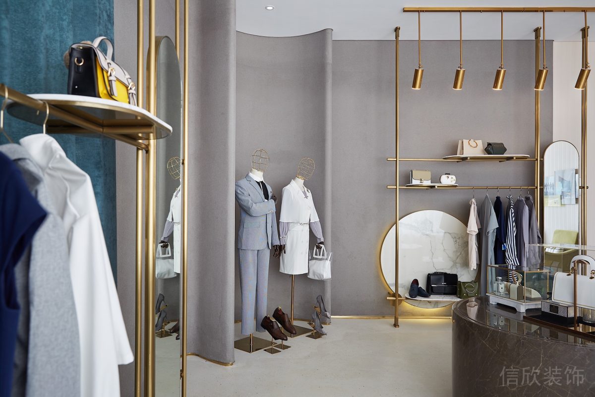 辦公室裝修設(shè)計(jì)高定工作室服裝展示區(qū)
