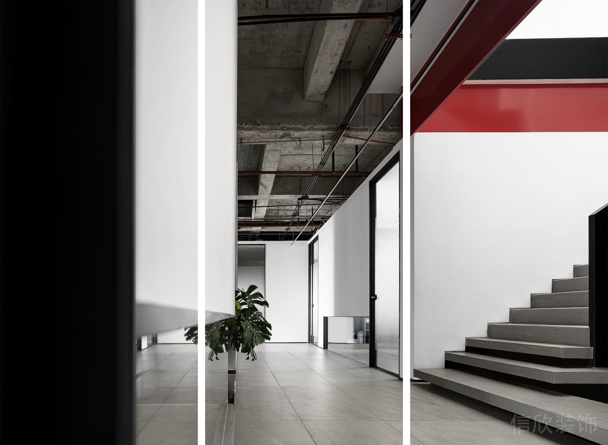 大理石地磚工業(yè)風天花板辦公室設(shè)計