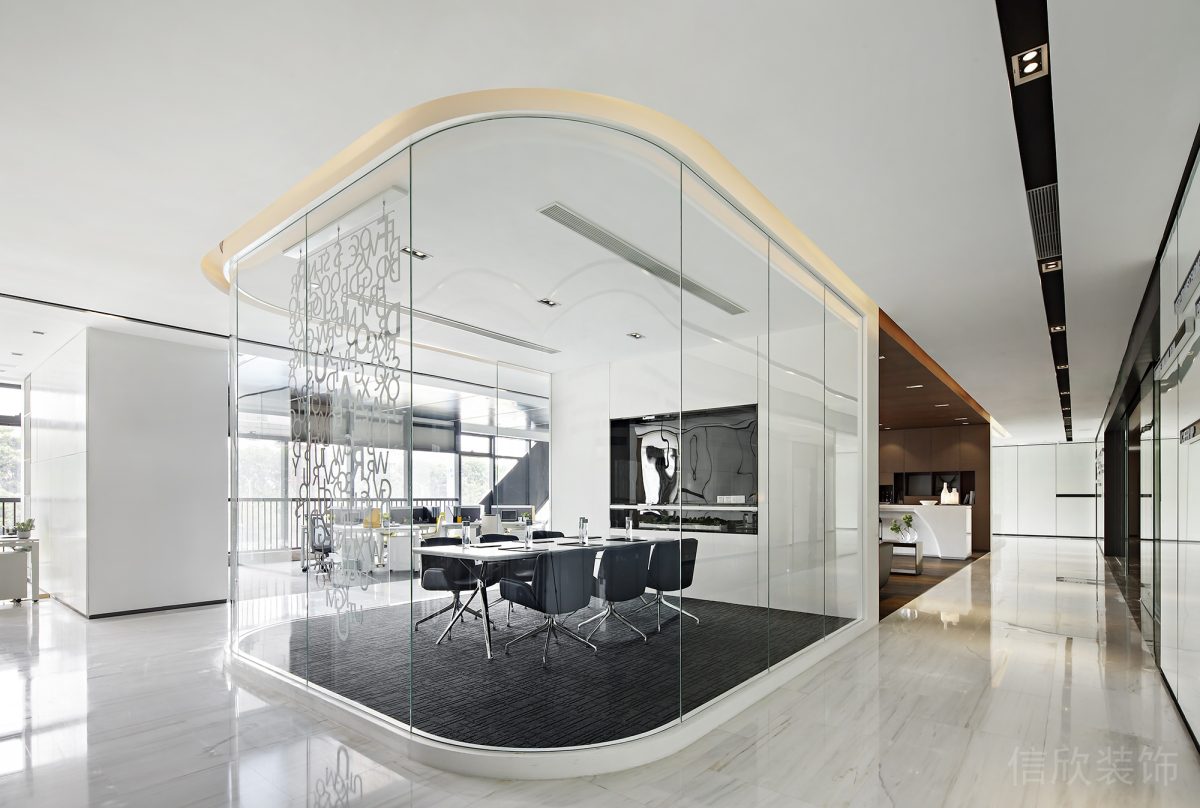 隔音弧形玻璃獨立辦公室會議室小型洽談區(qū)