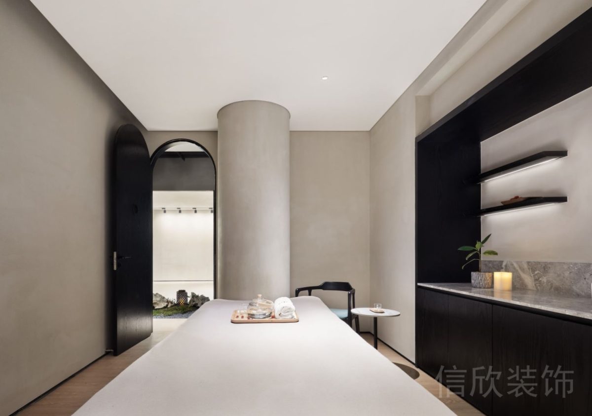 黑白色調(diào)直線式裝修設(shè)計(jì)茶水間休息區(qū)瑜伽舞蹈幾個(gè)效果圖