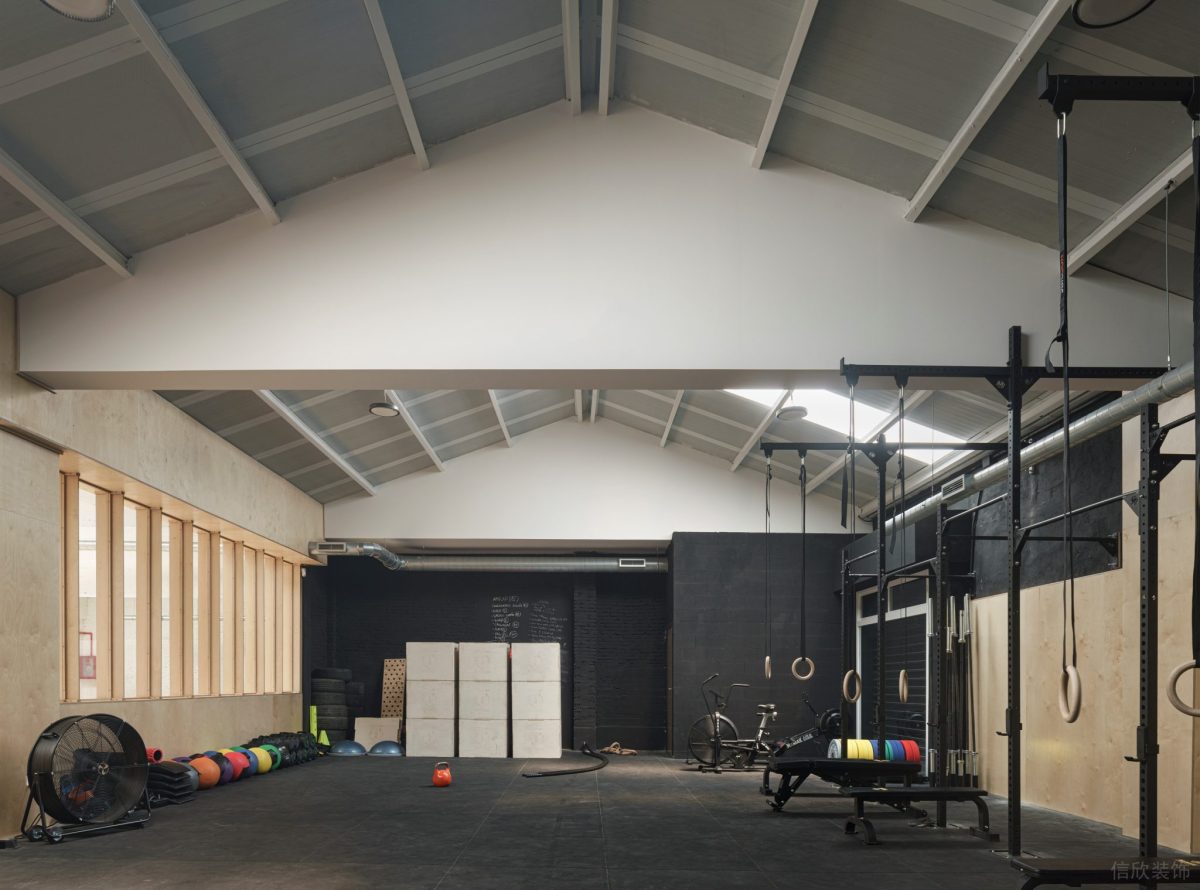 健身房力量訓(xùn)練區(qū)域簡(jiǎn)約工業(yè)風(fēng)效果圖