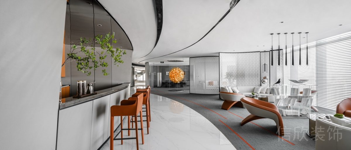 簡約風(fēng)環(huán)形吧臺大理石桌板設(shè)計(jì)