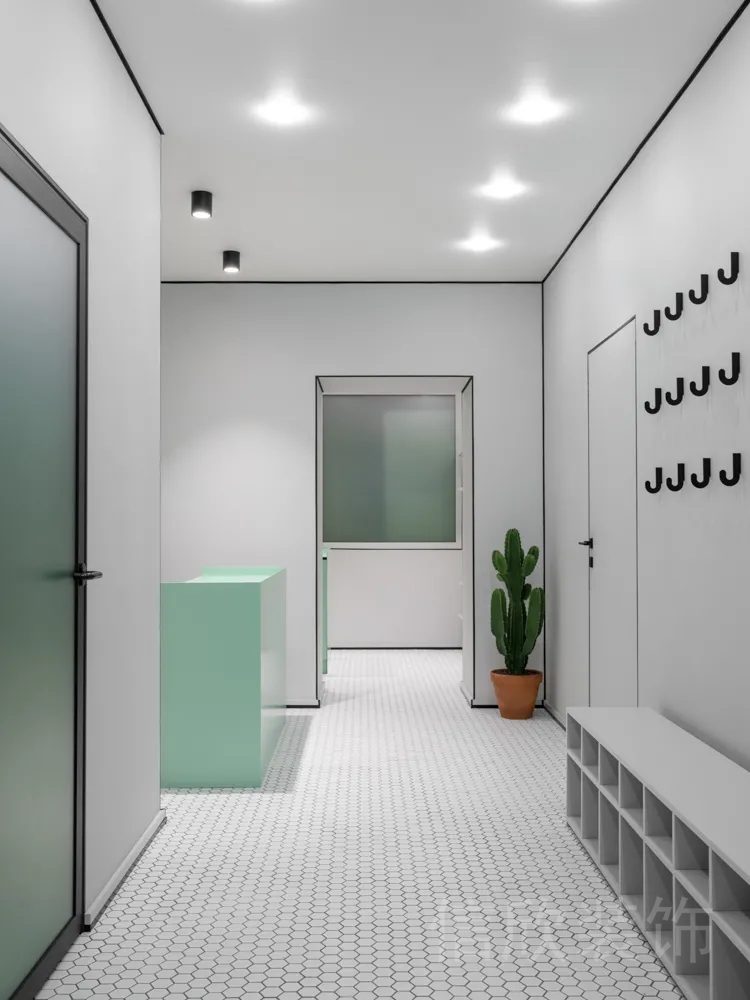 簡約現(xiàn)代機(jī)構(gòu)清新過道墻體懸掛設(shè)計(jì)
