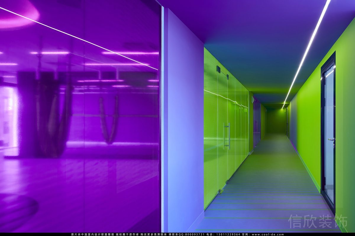 科技未來感瑜伽健身機(jī)構(gòu)裝修設(shè)計(jì)