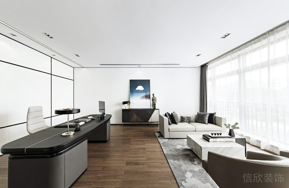 木飾面總裁辦公室裝修設(shè)計(jì)