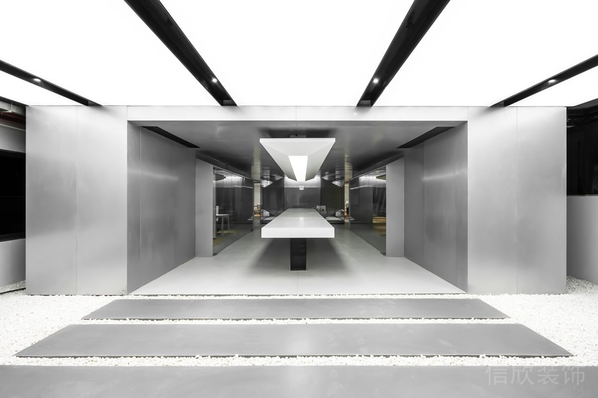 鵝軟石過道極簡風(fēng)裝修設(shè)計金屬門框裝修過道設(shè)計圖辦公室