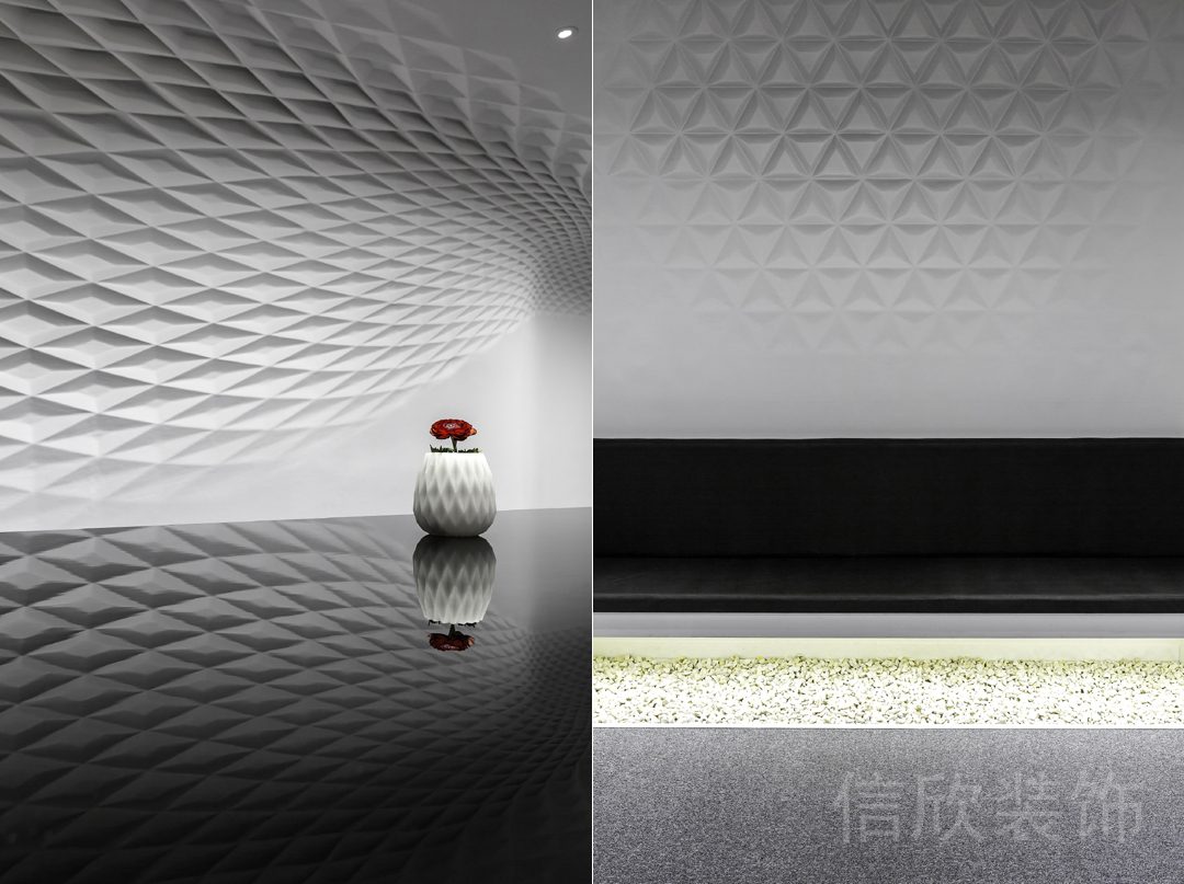 光面地板裝修設(shè)計(jì)辦公室過道大理石