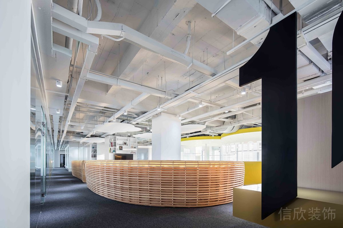 工業(yè)風裝修竹編效果圖水磨石地板簡約辦公室效果圖