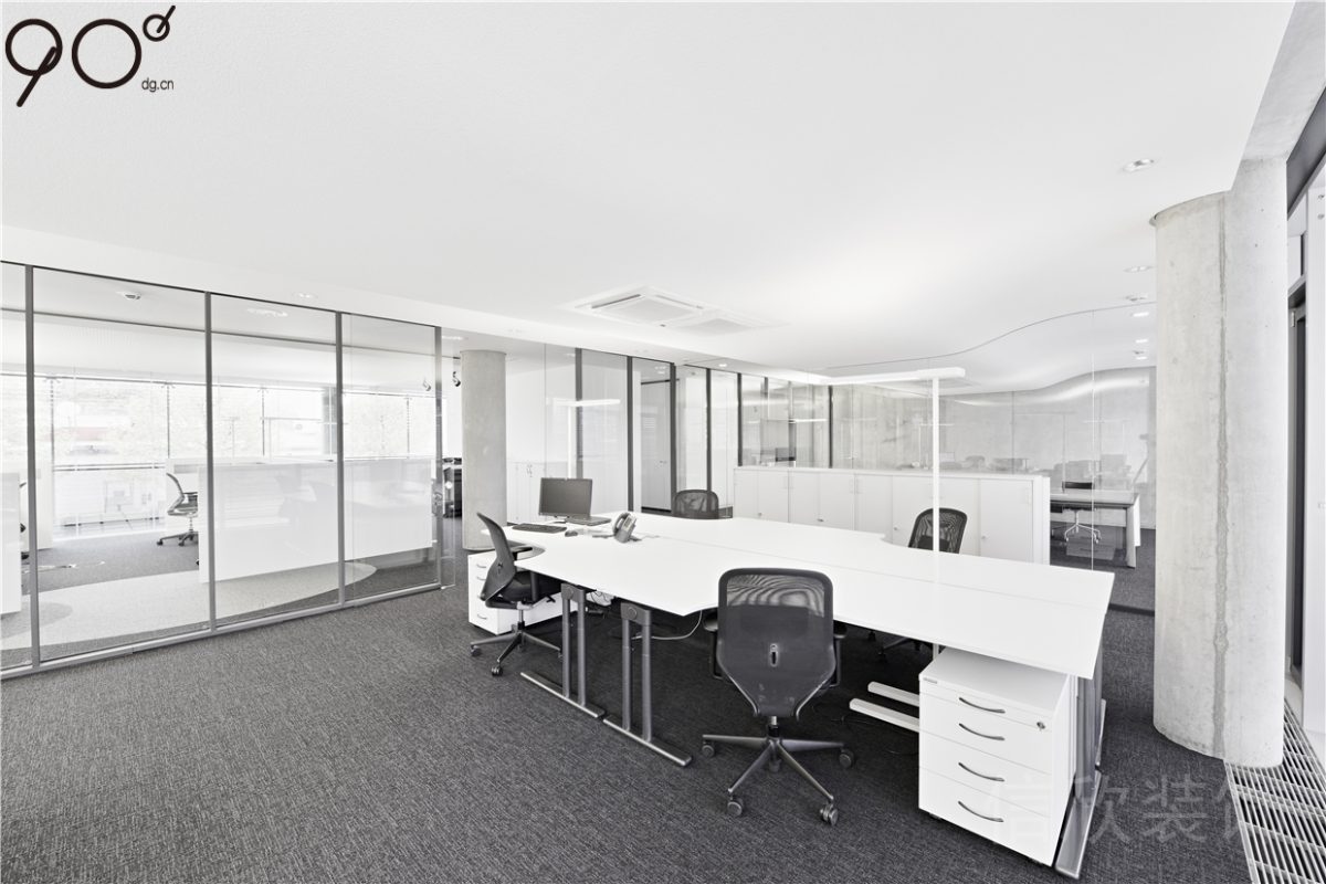 會議室裝修效果圖黑白色調(diào)辦公室設(shè)計圖