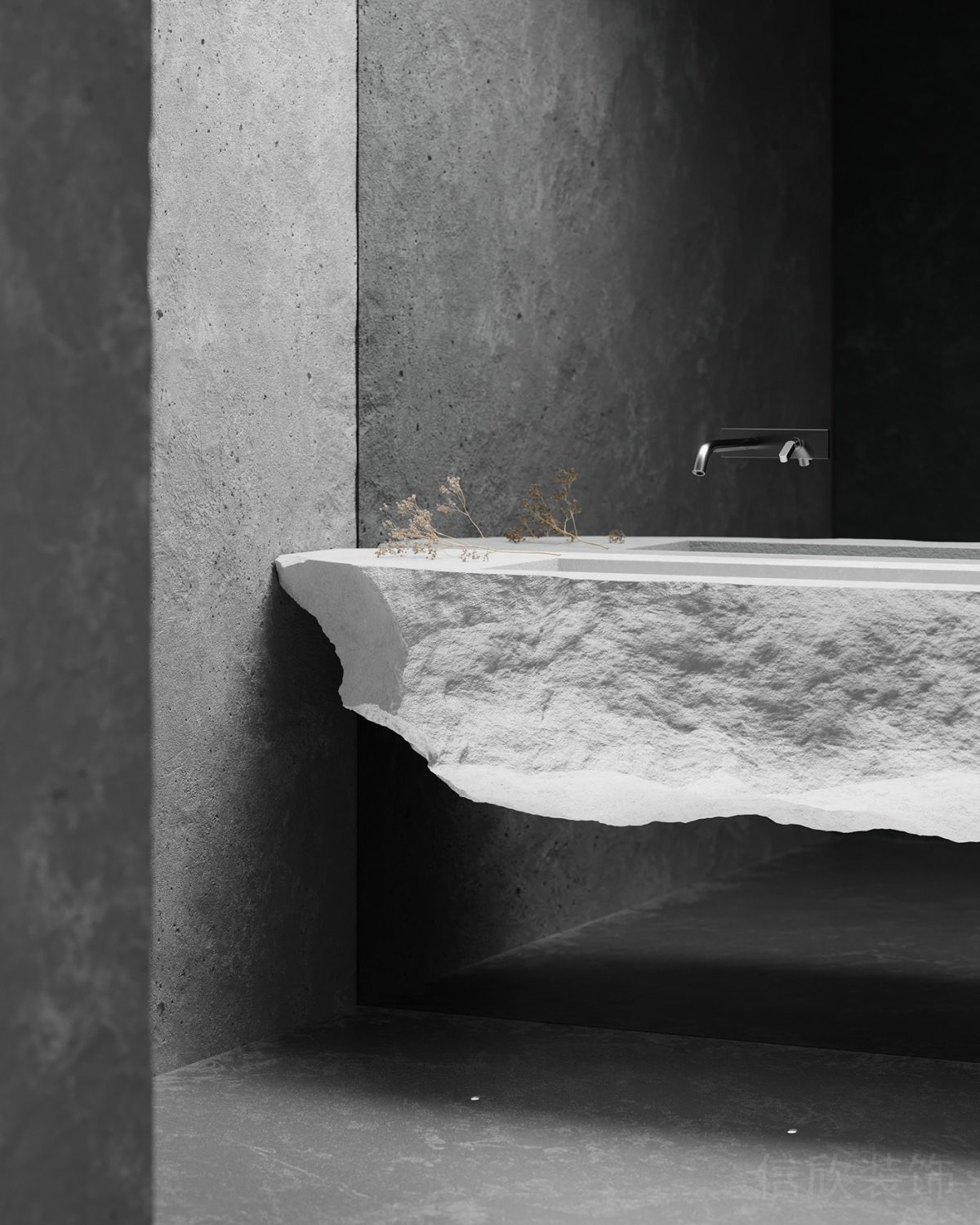 辦公室洗手間設(shè)計(jì)效果白色石板材設(shè)計(jì)極簡(jiǎn)風(fēng)裝修