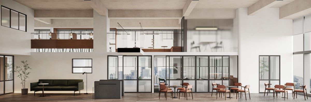 辦公室裝修設(shè)計(jì)復(fù)古木質(zhì)點(diǎn)綴設(shè)計(jì)簡(jiǎn)約風(fēng)效果玻璃隔斷