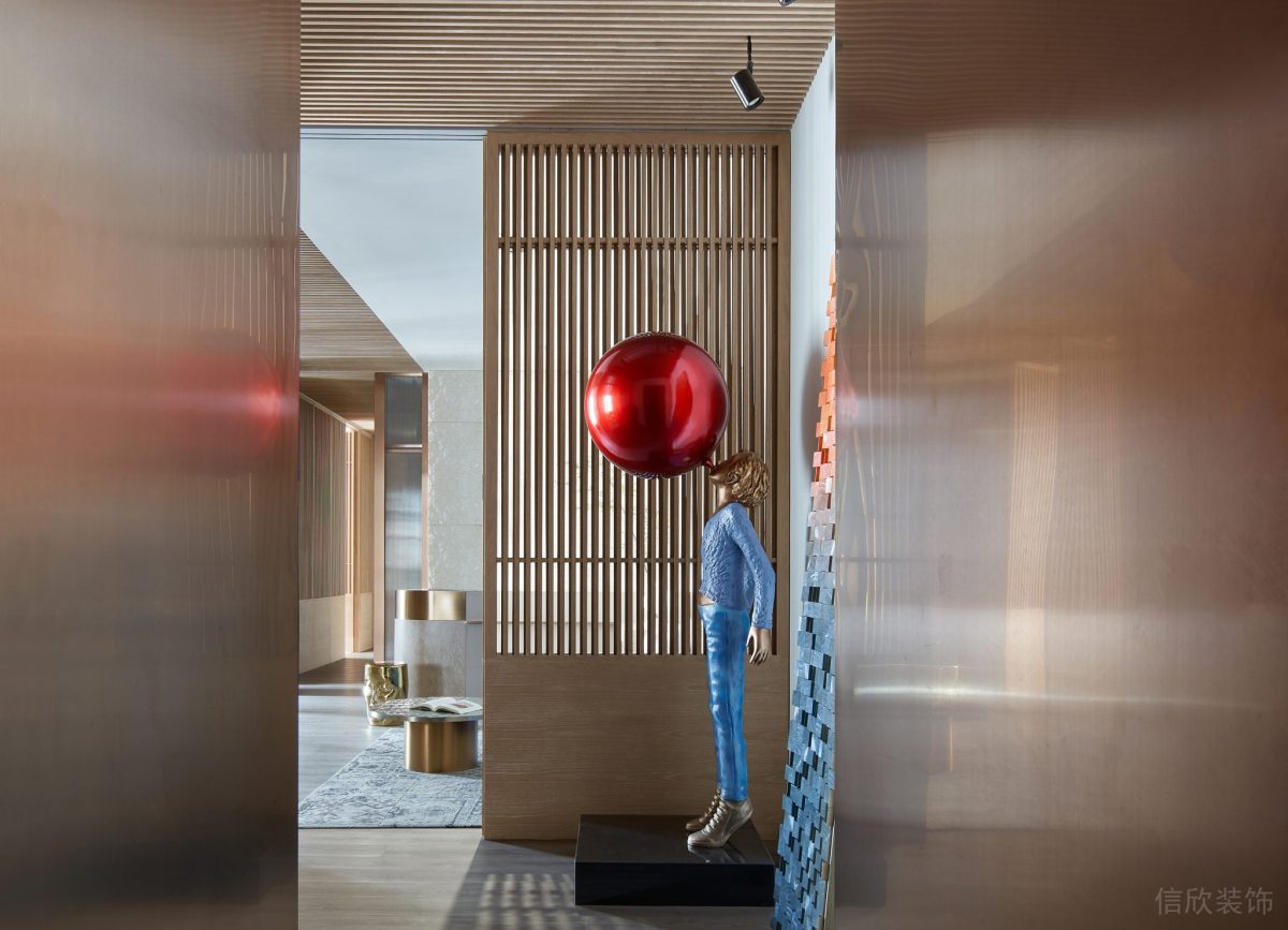 木飾面墻體隔斷中式風(fēng)過道藝術(shù)裝飾效果金屬墻體隔斷段辦公室