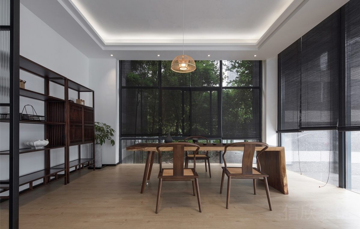 茶幾休息區(qū)辦公室裝修設(shè)計(jì)效果木質(zhì)休息區(qū)效果