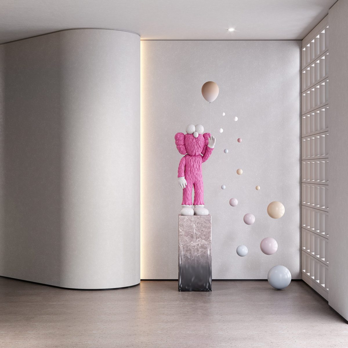 Led燈飾設(shè)計(jì)效果大理石木質(zhì)地板辦公室裝修過道拐角走廊區(qū)域效果