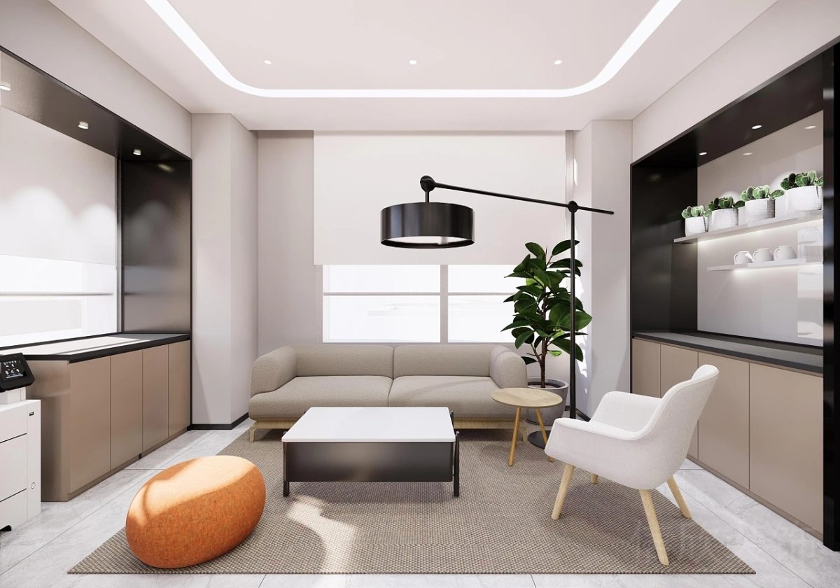 全屋定制辦公室裝修設(shè)計休息區(qū)茶水間現(xiàn)代休息區(qū)茶水間黑色金屬效果