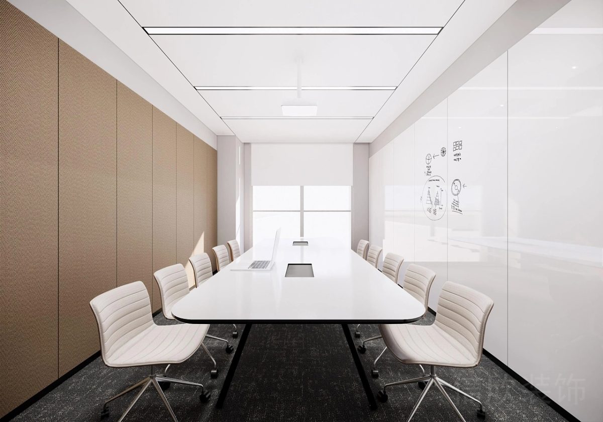 現(xiàn)代簡約風(fēng)辦公室裝修設(shè)計會議室設(shè)計琺瑯板材墻體涂鴉設(shè)計圖