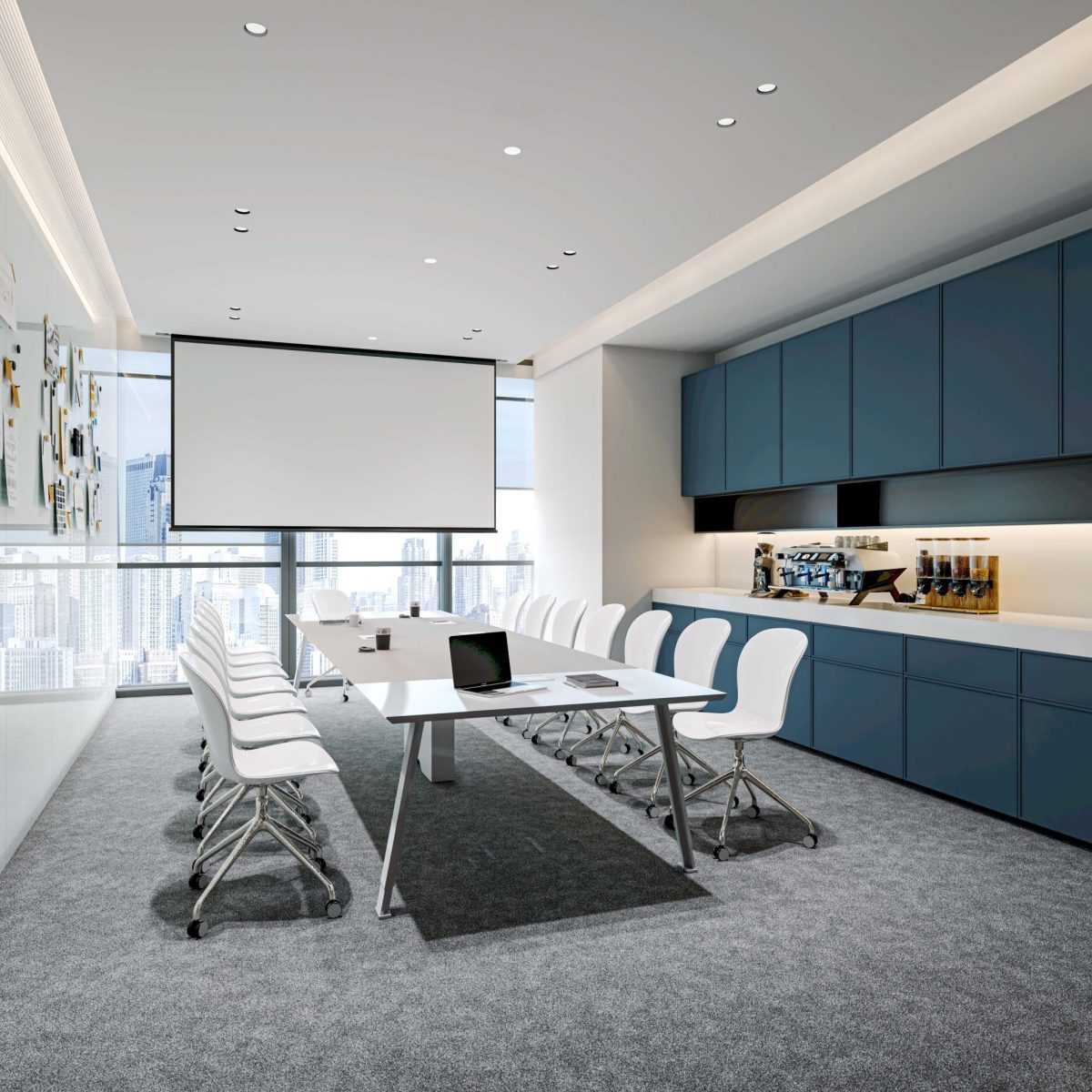 會議室藍(lán)色茶水柜